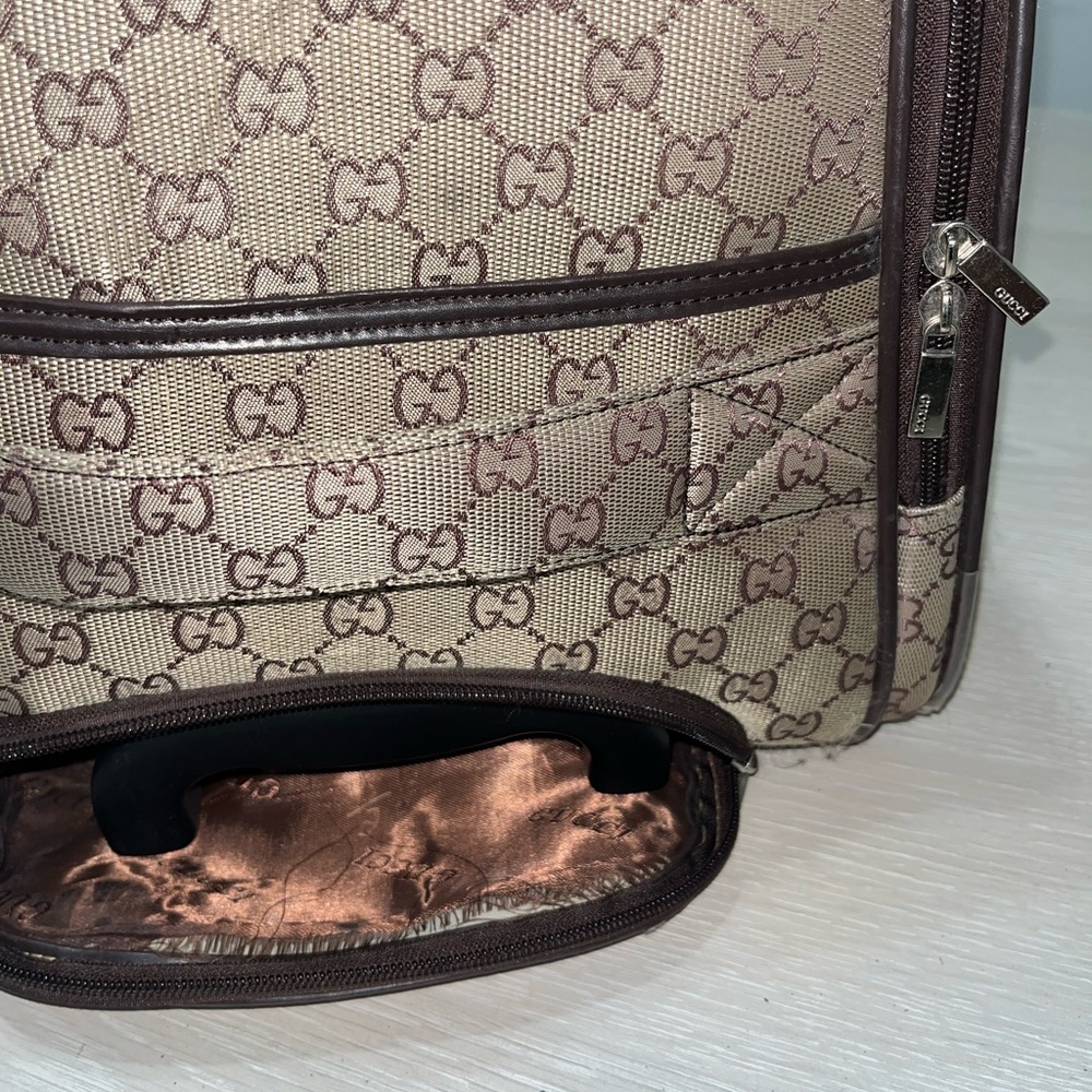 Beige Monogram Men’s Travel Duffle Bag - Brown Trim - Picture 2 of 4